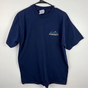 Frankenmuth Michigan Tourist Tshirt Camping Outdoors Navy Blue Sz Lrg